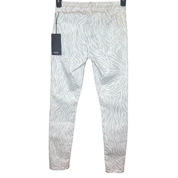 HUDSON Jeans Nico Mid Rise, Super Skinny Jean in Distorted Tiger Print NWT Size - Picture 9 of 12